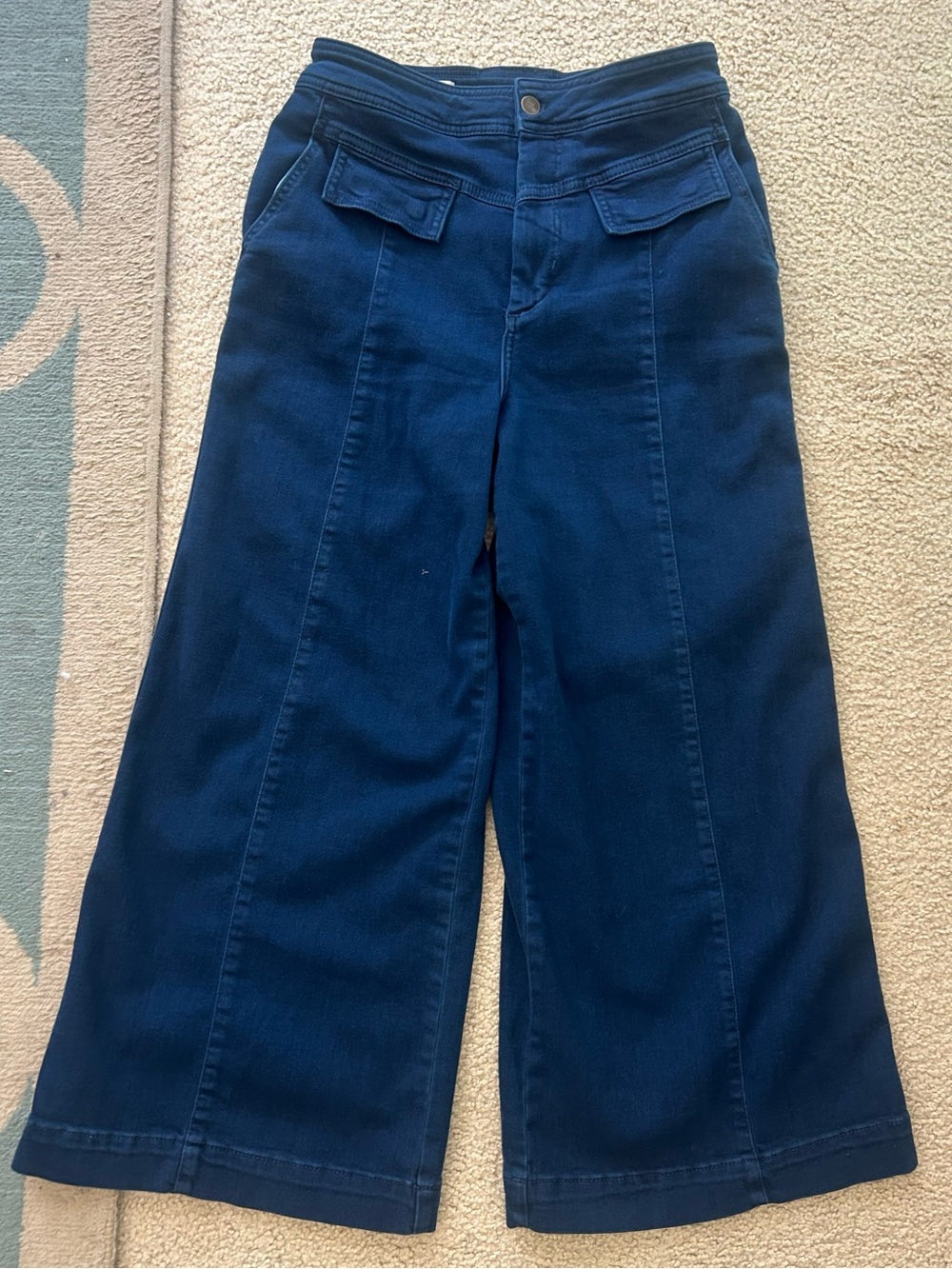 Pilcro Wide Leg Dark Denim Jeans